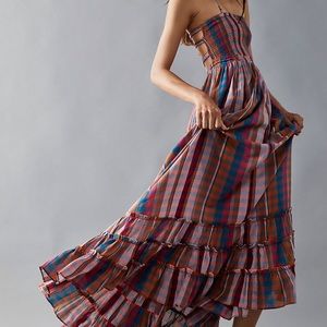Free People Extratropical Plaid Maxi Dress